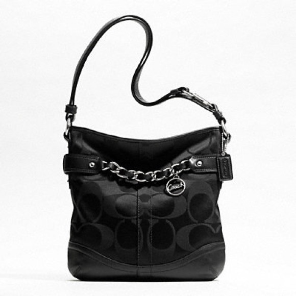 Coach Handbags - NWT Coach F19730 Signature Optic Chain Bag – Black